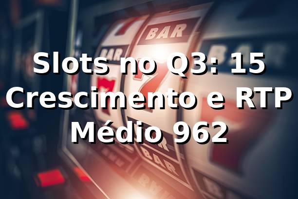 Slots no Q3: +15% Crescimento e RTP Médio 96,2% 📊 1 Slots no Q3: +15% Crescimento e RTP Médio 96,2% 📊